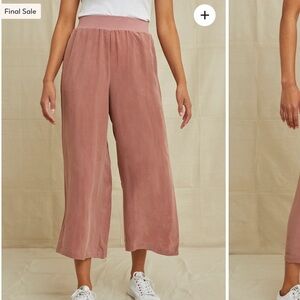 NEW Amour Vert Salice Mixed Cupro Pants - Quartz XS